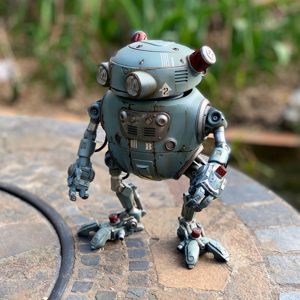 Painted Sci-Fi robot Eddie by Paul Braddock